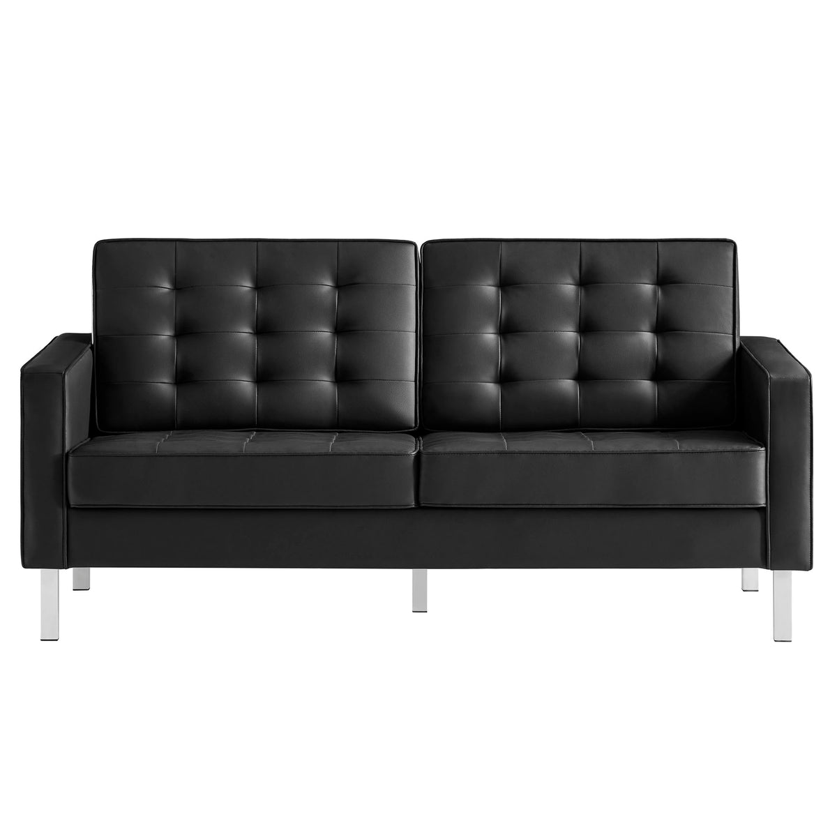 Loft Tufted Vegan Leather Loveseat by Modway