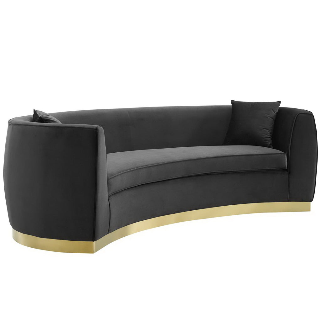 Resolute Curved Performance Velvet Sofa by Modway