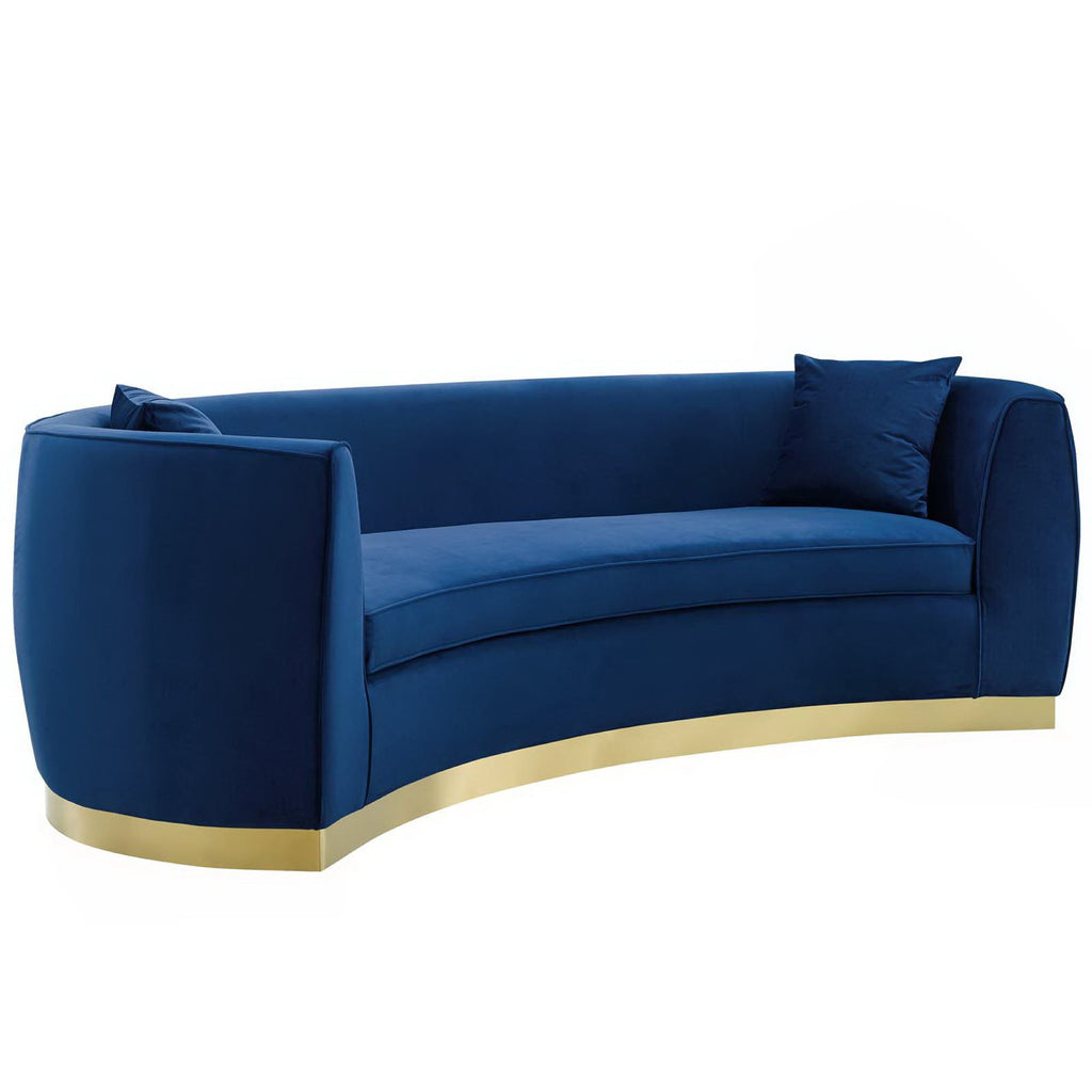 Resolute Curved Performance Velvet Sofa by Modway
