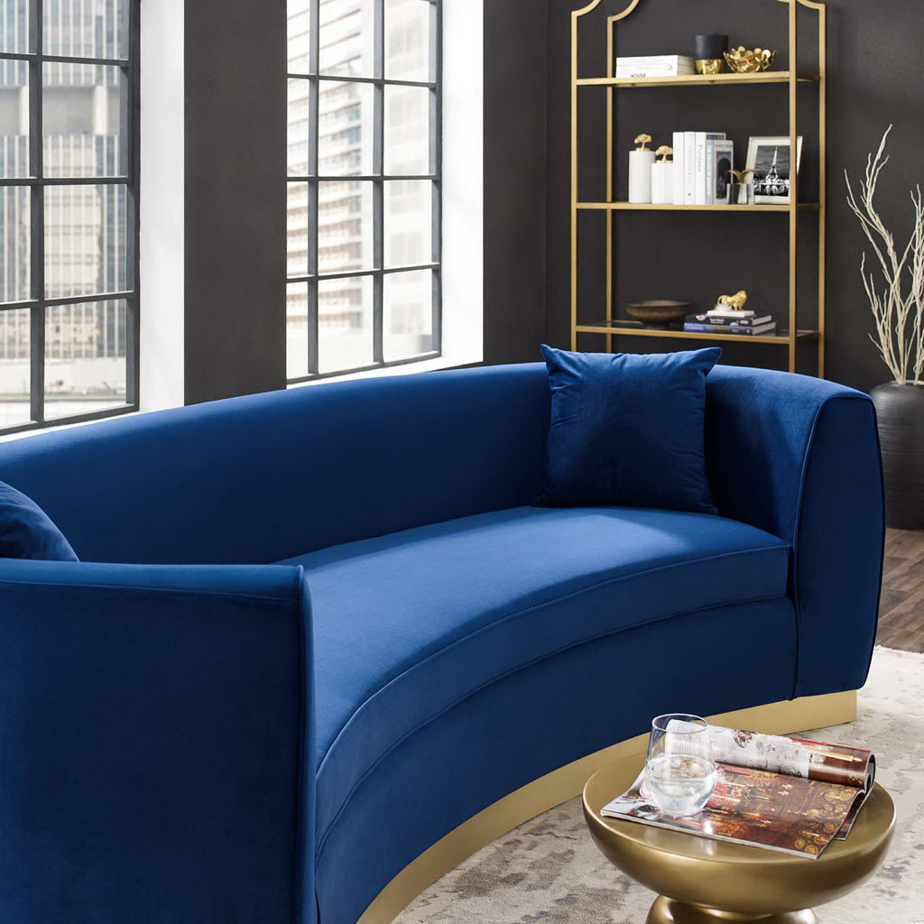 Resolute Curved Performance Velvet Sofa by Modway