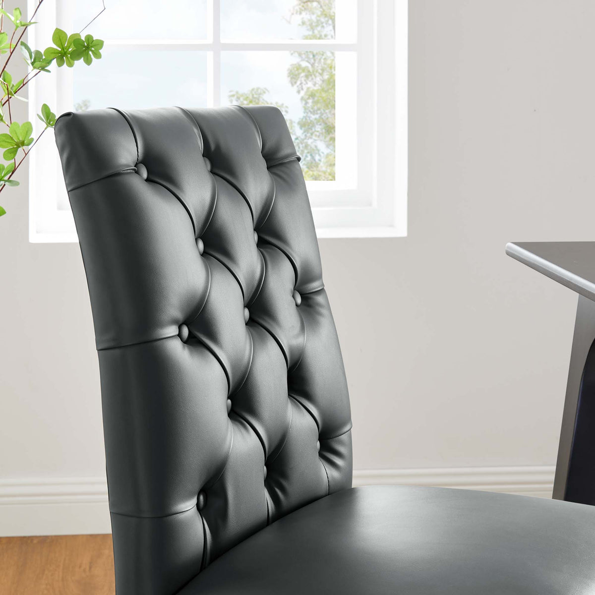 Duchess Vinyl Dining Chair Set of 2 by Modway