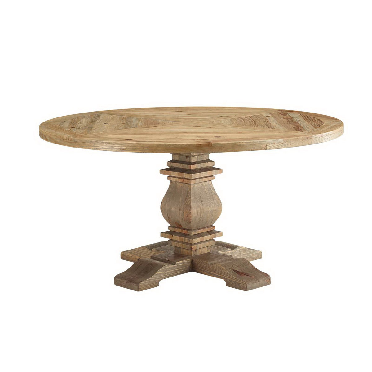 Column Round Pine Wood Dining Table by Modway