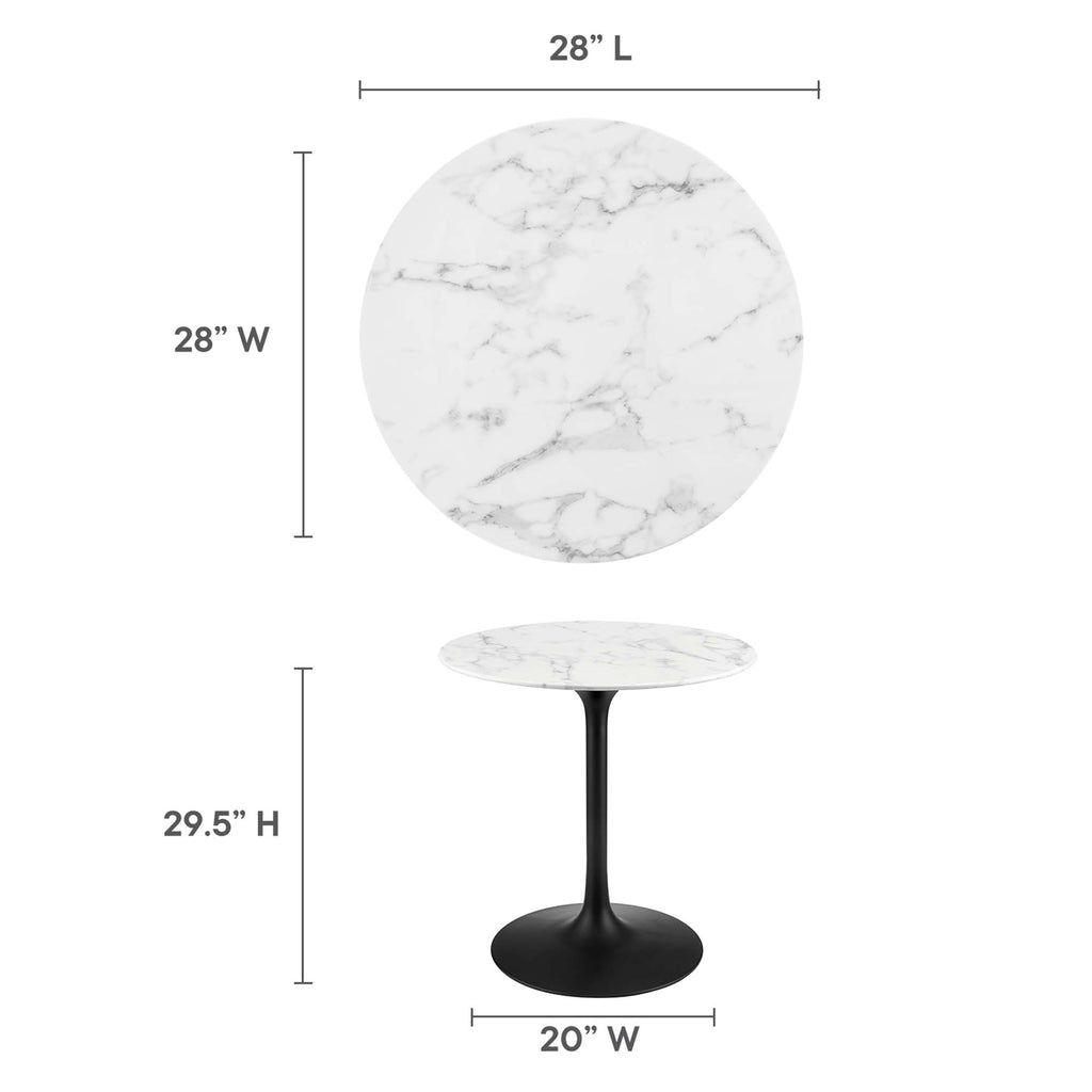 Lippa Round Faux Marble Dining Table by Modway