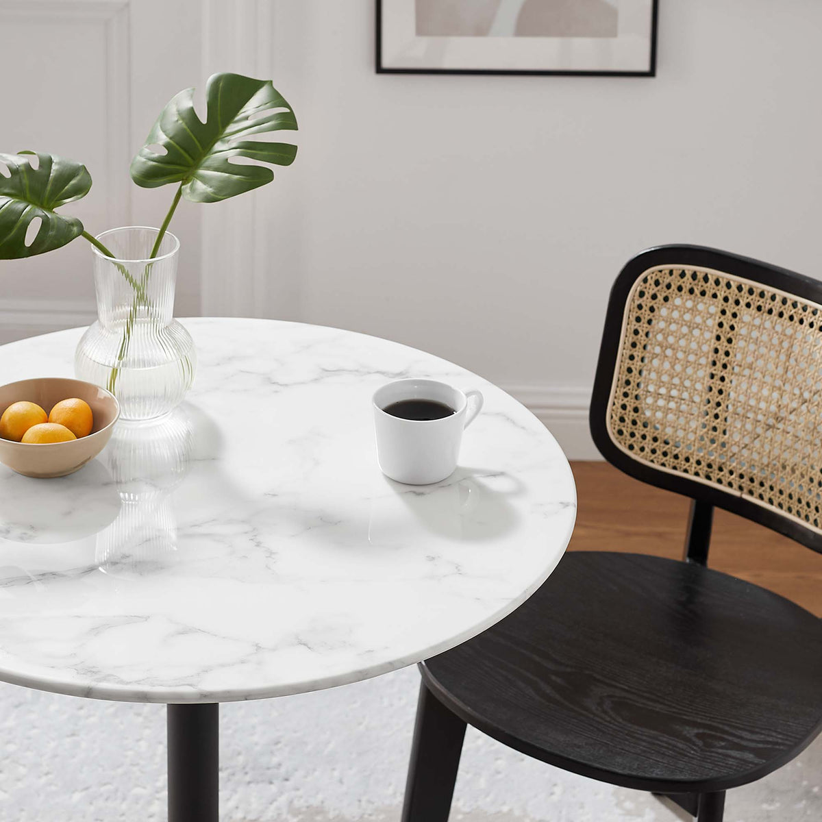 Lippa Round Faux Marble Dining Table by Modway