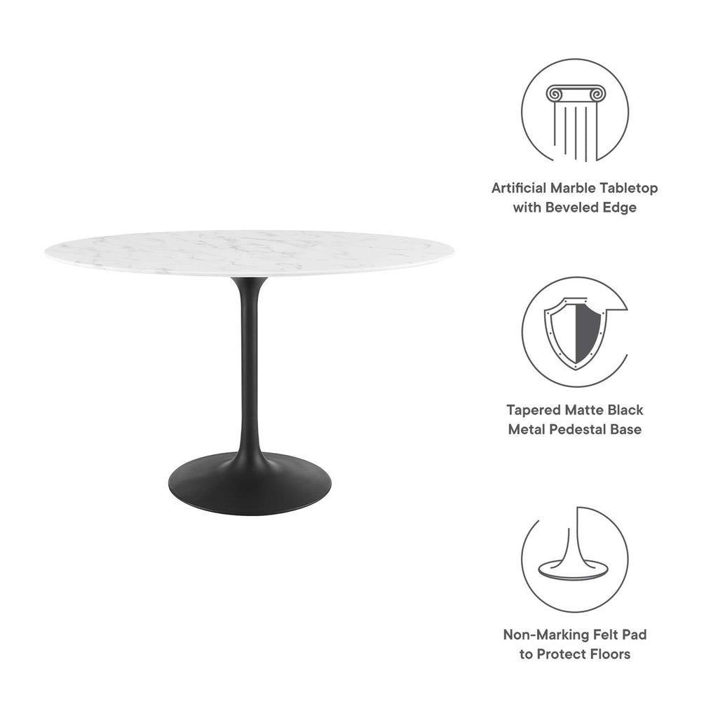 Lippa Oval Faux Marble Dining Table by Modway