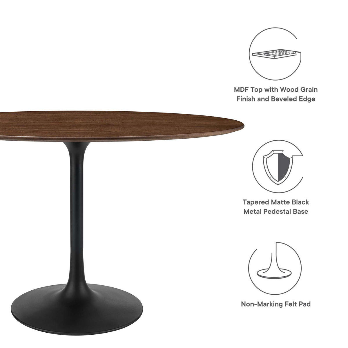 Lippa Oval Wood Dining Table by Modway