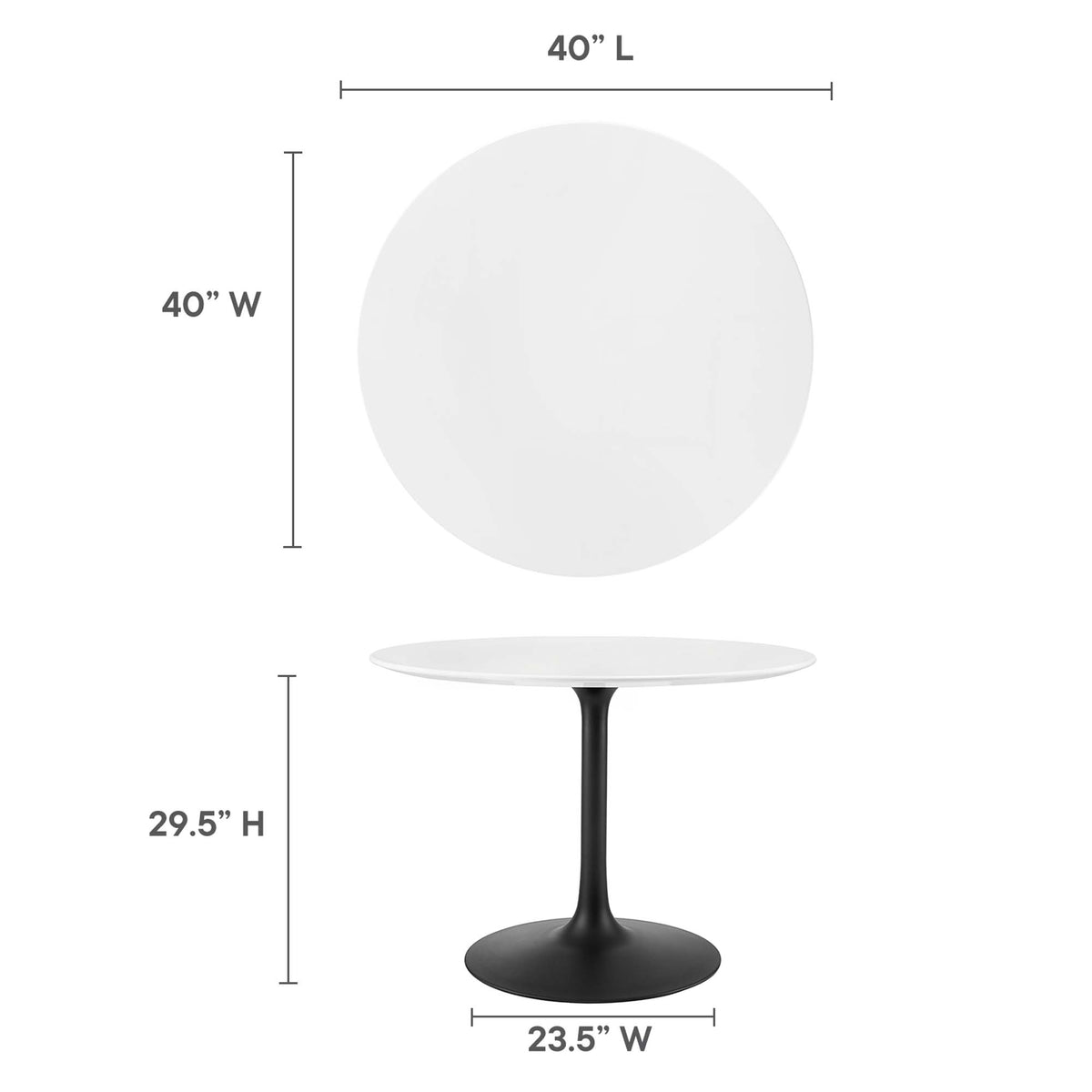 Lippa Round Wood Dining Table by Modway