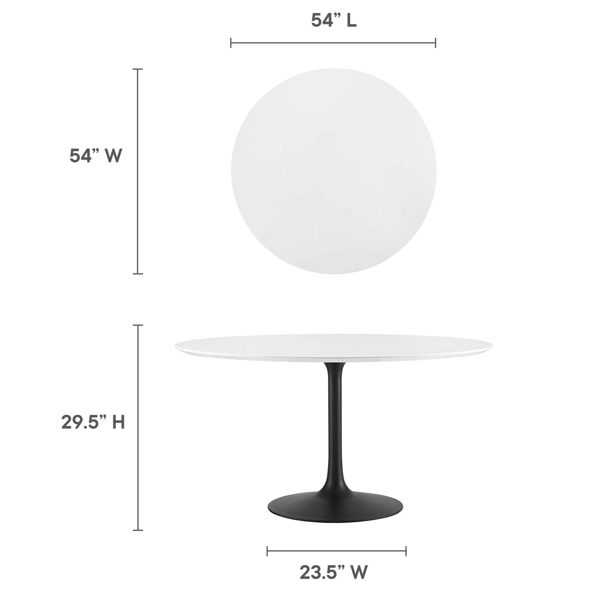 Lippa Round Wood Dining Table by Modway