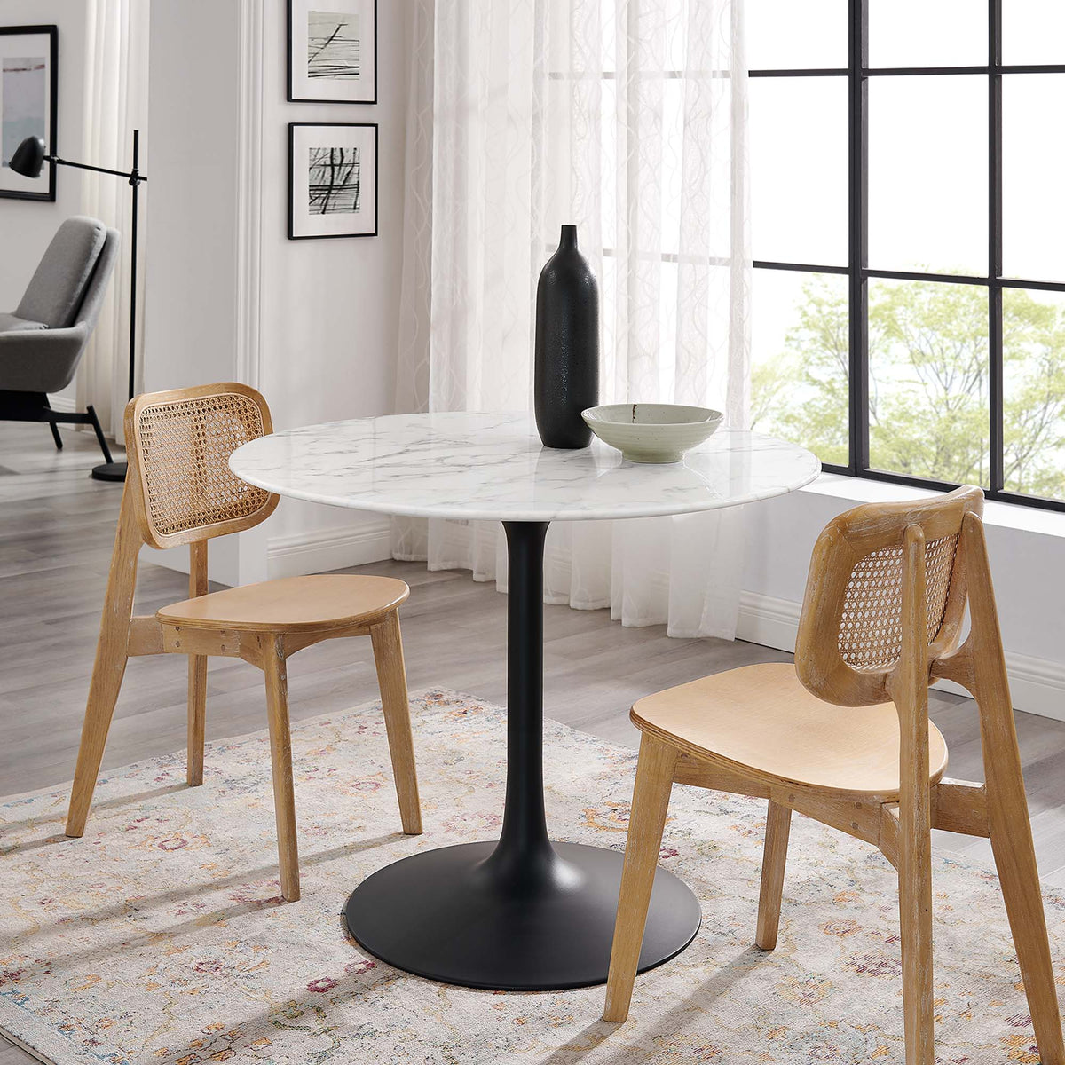Lippa Round Faux Marble Dining Table by Modway