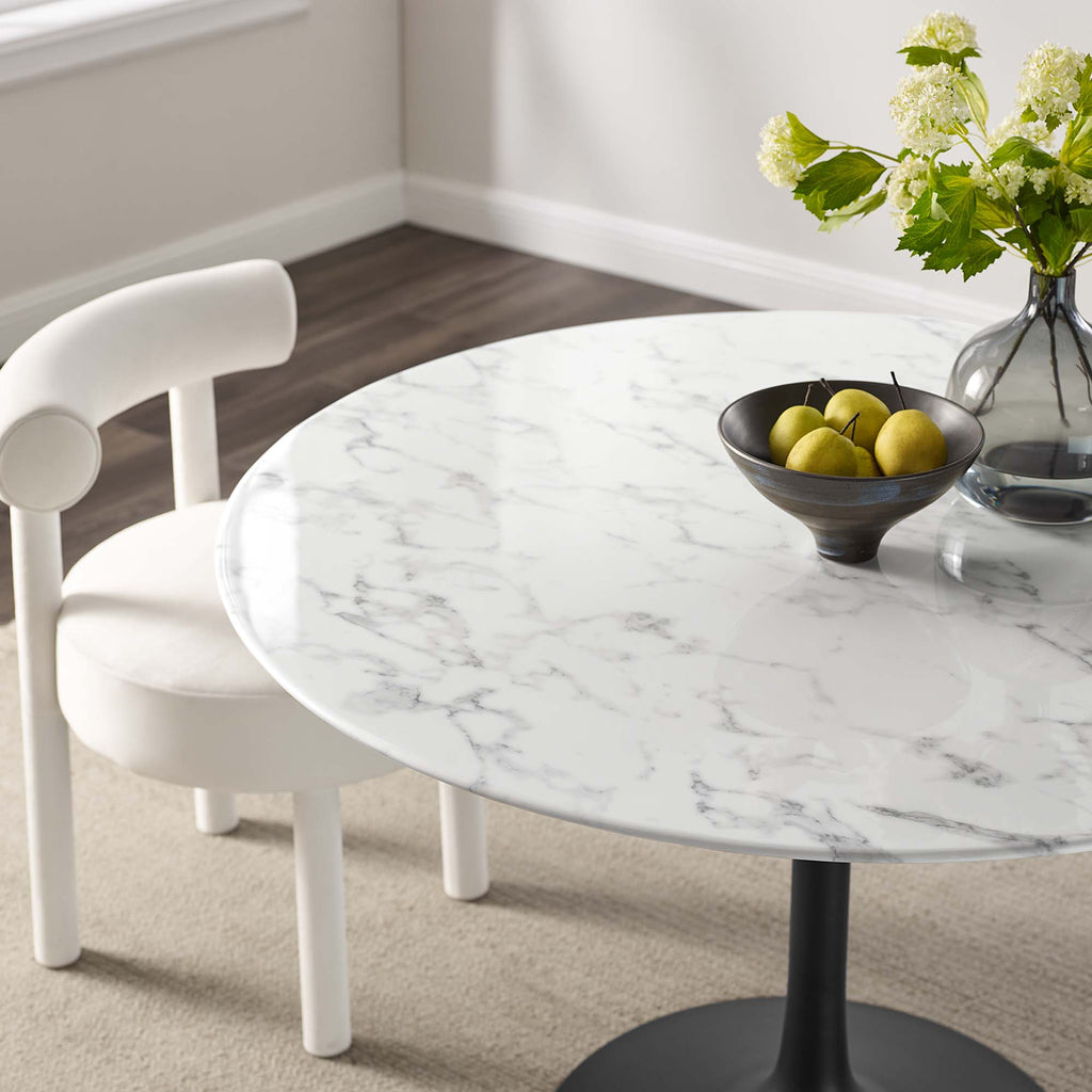 Lippa Round Faux Marble Dining Table by Modway
