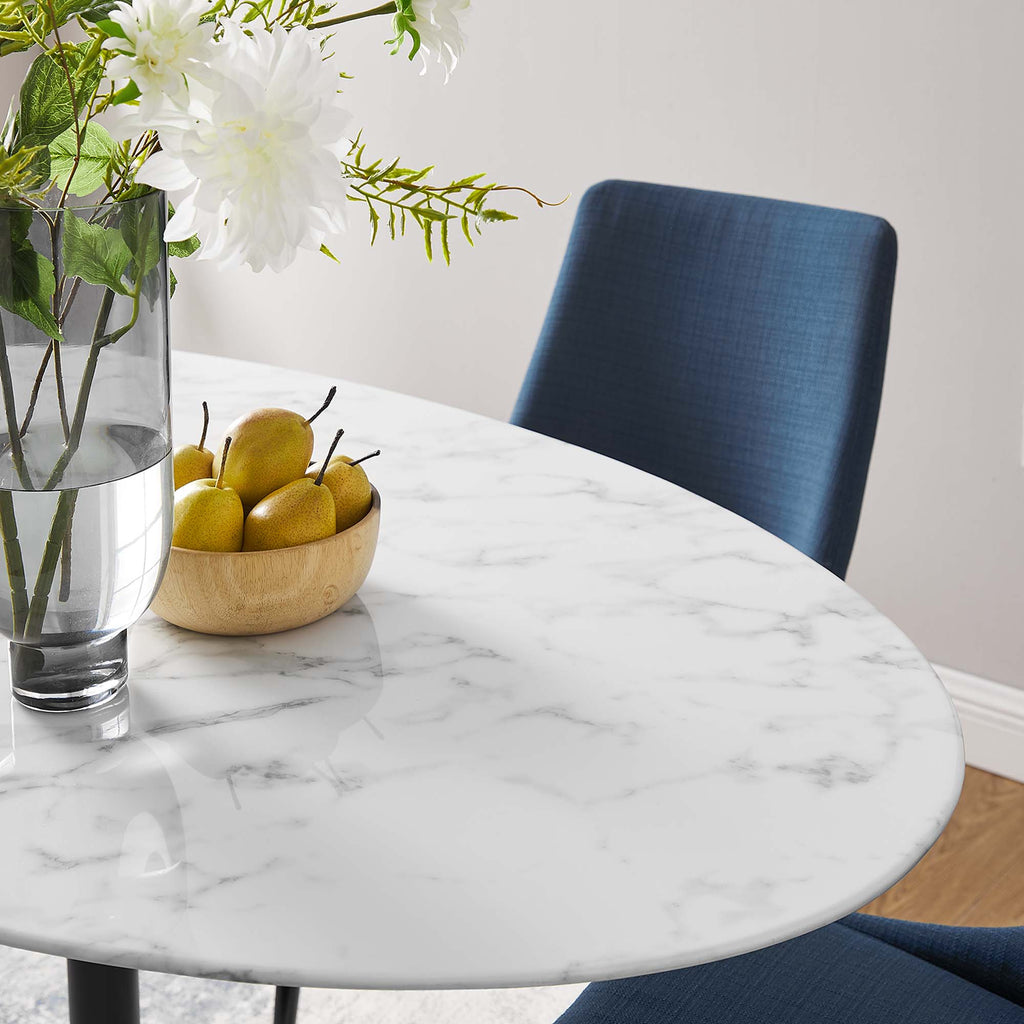 Lippa Oval Faux Marble Dining Table by Modway