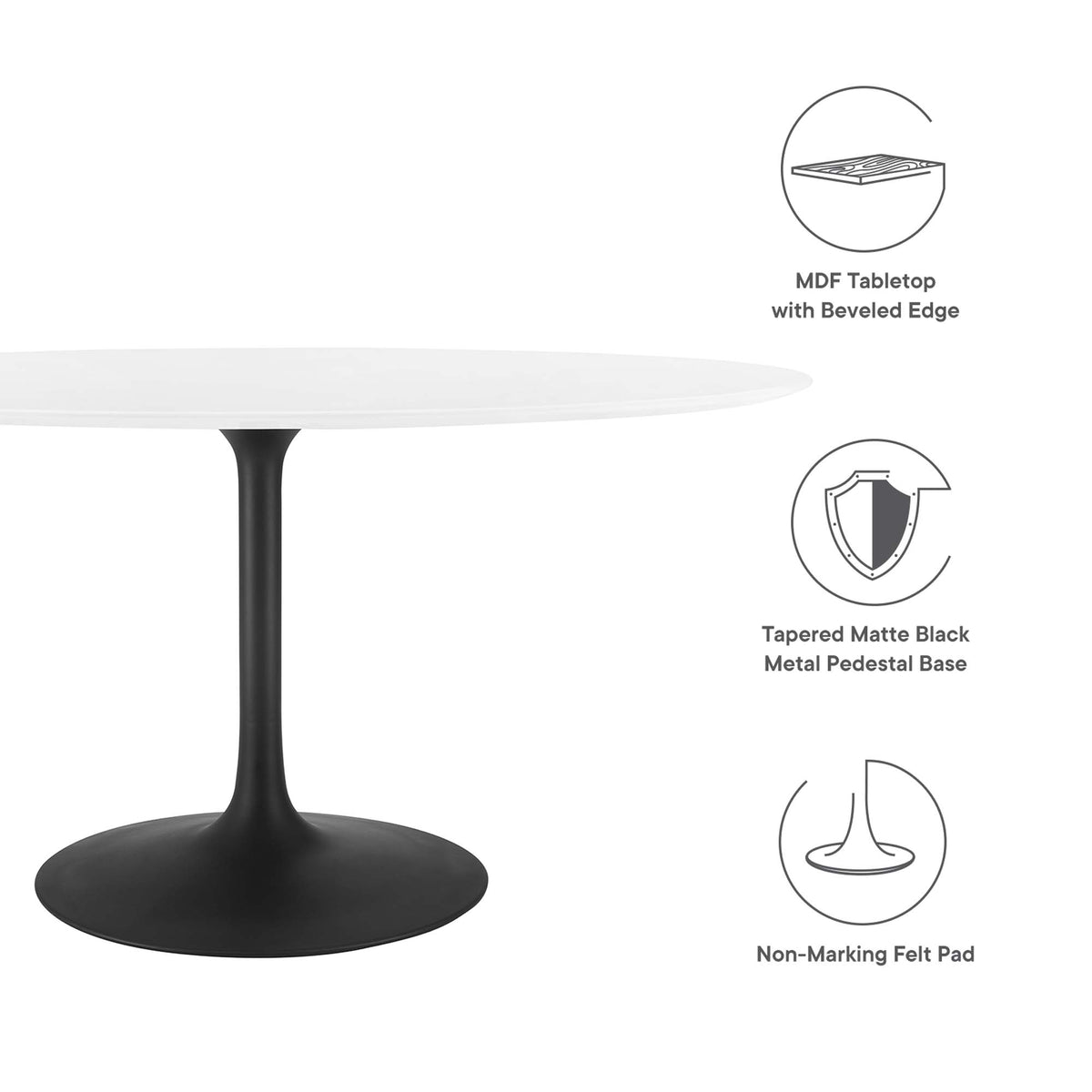 Lippa Oval Wood Dining Table by Modway