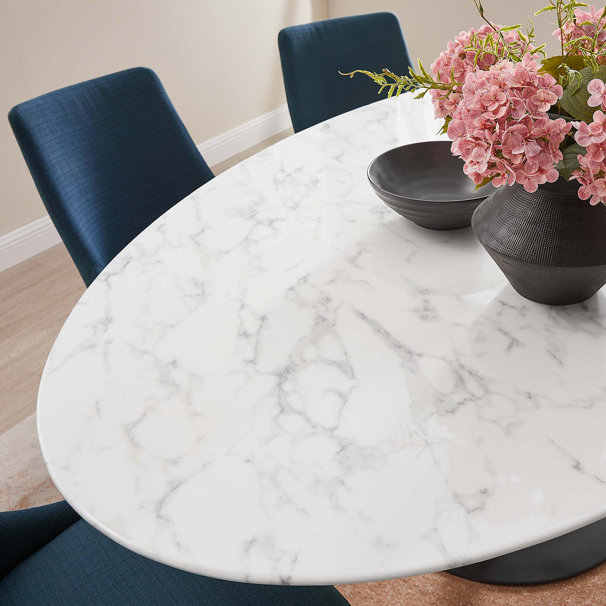 Lippa Oval Faux Marble Dining Table by Modway