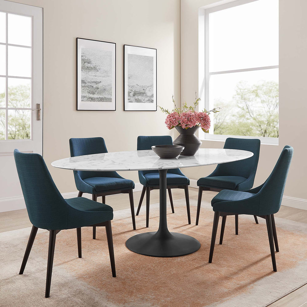 Lippa Oval Faux Marble Dining Table by Modway