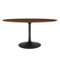Lippa Oval Walnut Wood Dining Table by Modway