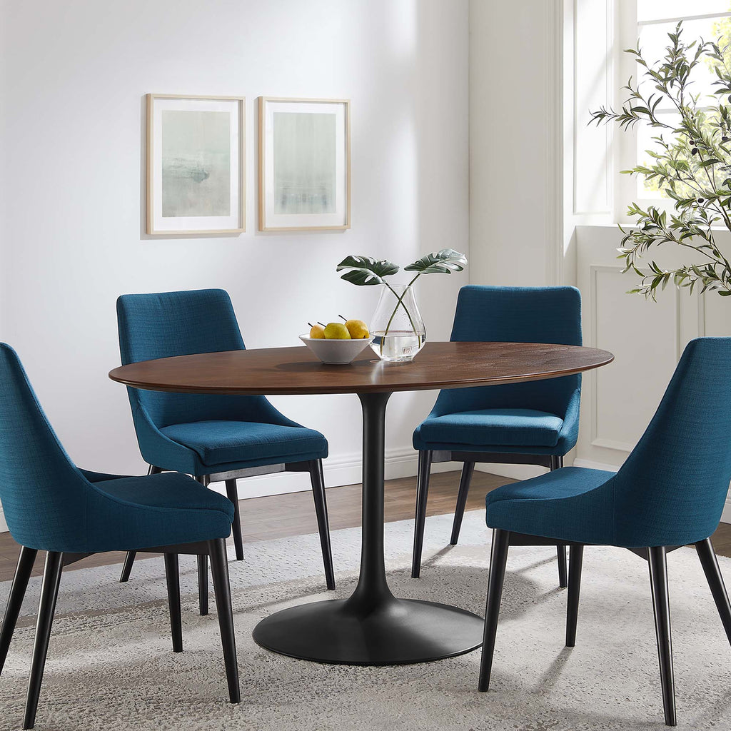Lippa Oval Walnut Wood Dining Table by Modway
