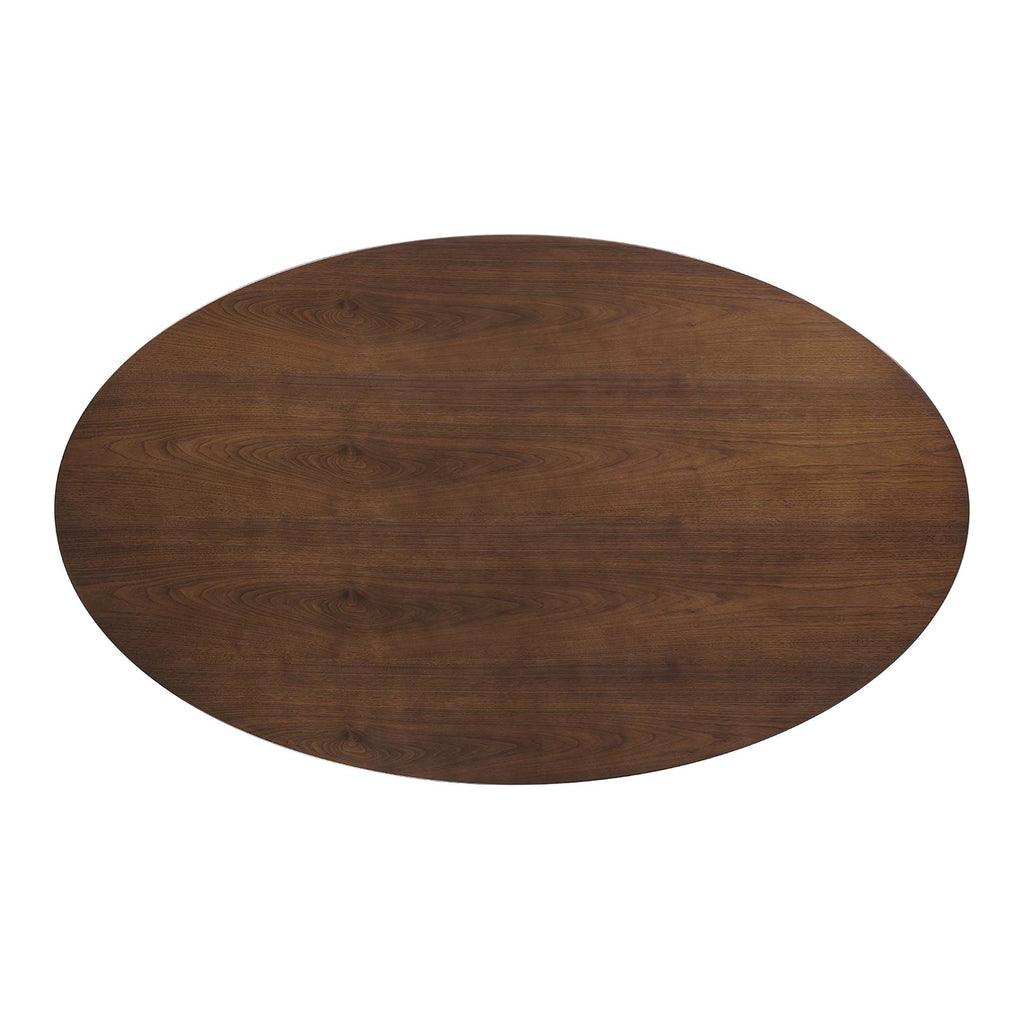 Lippa Oval Walnut Wood Dining Table by Modway