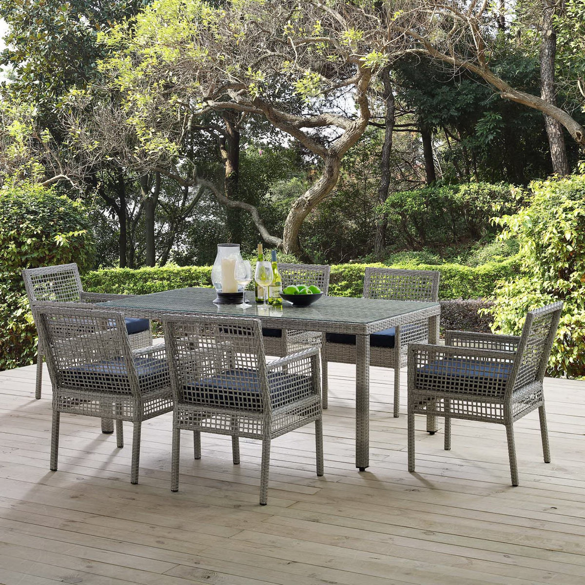 Aura 7 Piece Outdoor Patio Wicker Rattan Set by Modway