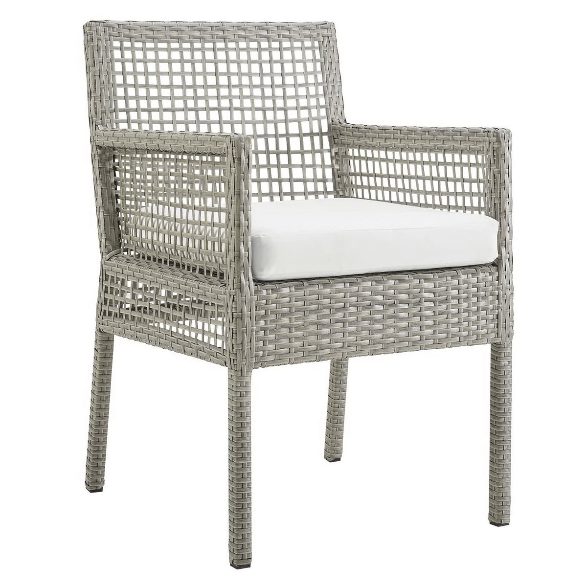 Aura Outdoor Patio Wicker Rattan Dining Armchair Set of 2 by Modway