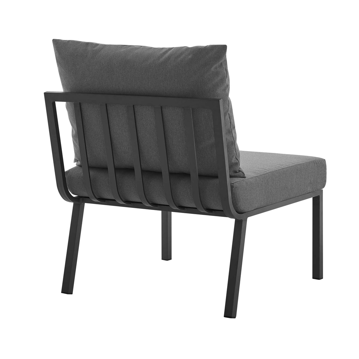 Riverside Outdoor Patio Aluminum Armless Chair by Modway