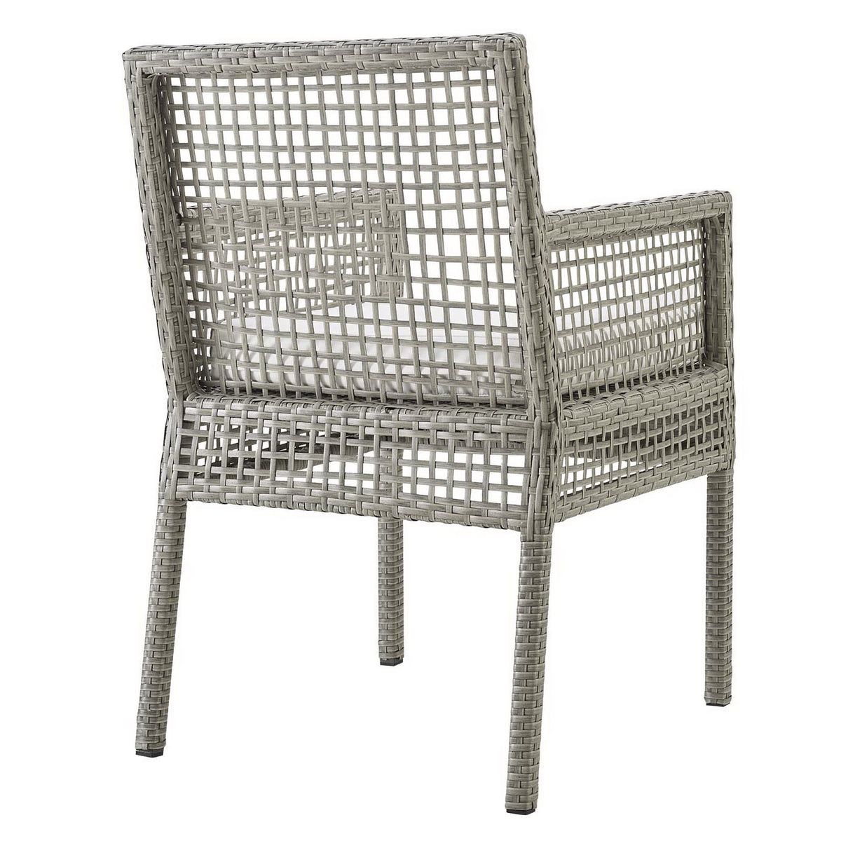 Aura Outdoor Patio Wicker Rattan Dining Armchair Set of 4 by Modway