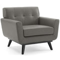 Engage Top-Grain Leather Living Room Lounge Accent Armchair by Modway