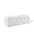 Amour Tufted Button Entryway Faux Leather Bench by Modway