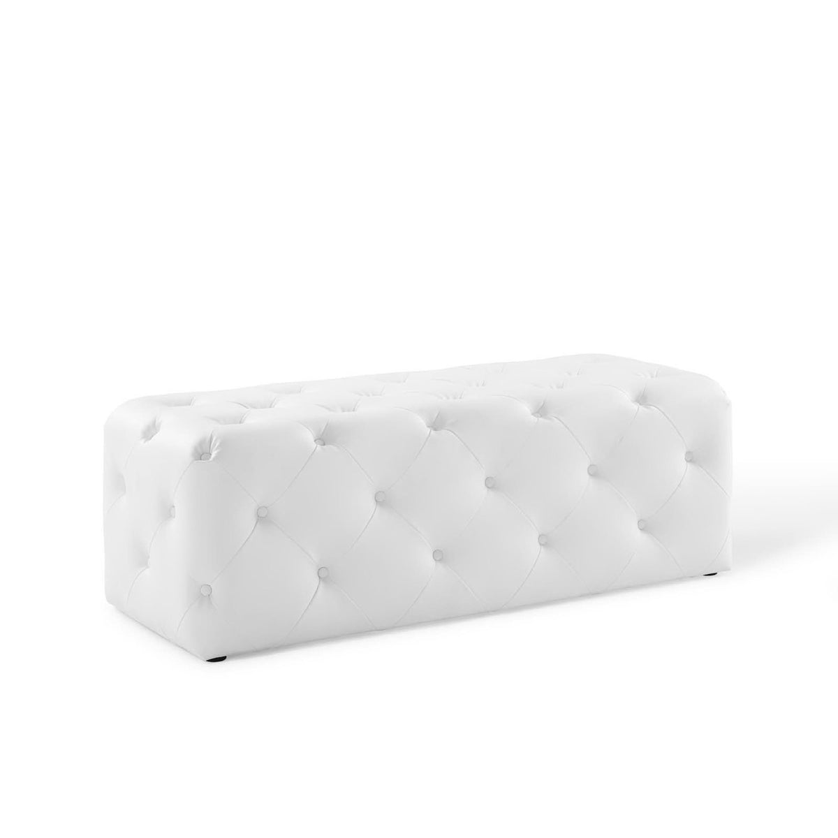 Amour Tufted Button Entryway Faux Leather Bench by Modway