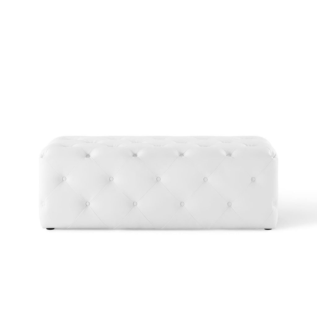 Amour Tufted Button Entryway Faux Leather Bench by Modway