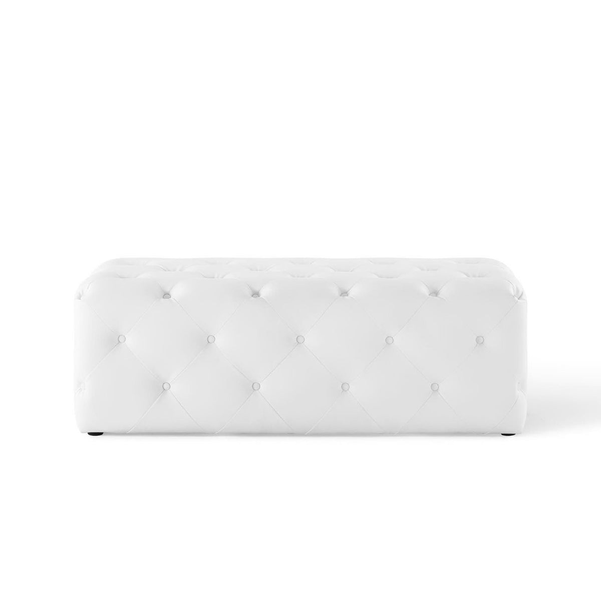 Amour Tufted Button Entryway Faux Leather Bench by Modway