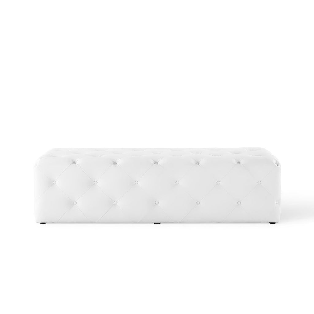 Amour Tufted Button Entryway Faux Leather Bench by Modway