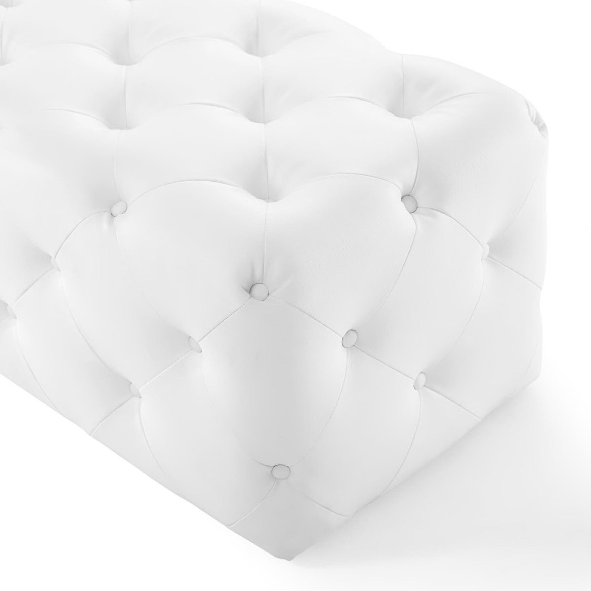 Amour Tufted Button Entryway Faux Leather Bench by Modway