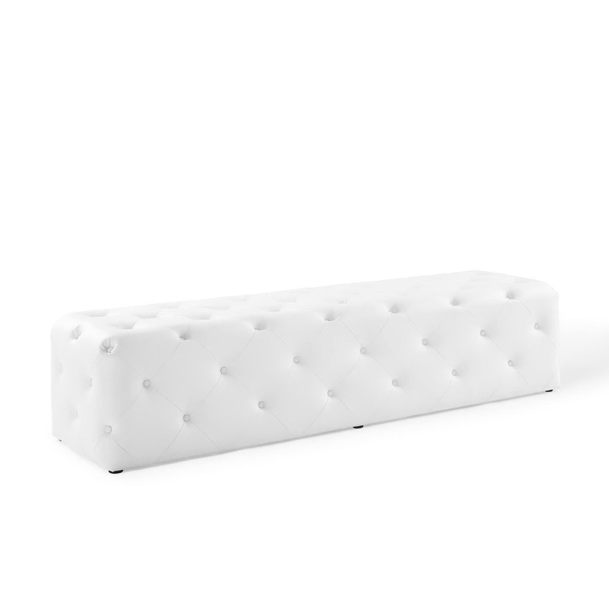 Amour Tufted Button Entryway Faux Leather Bench by Modway