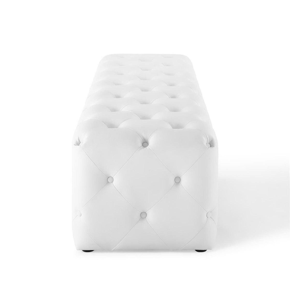 Amour Tufted Button Entryway Faux Leather Bench by Modway