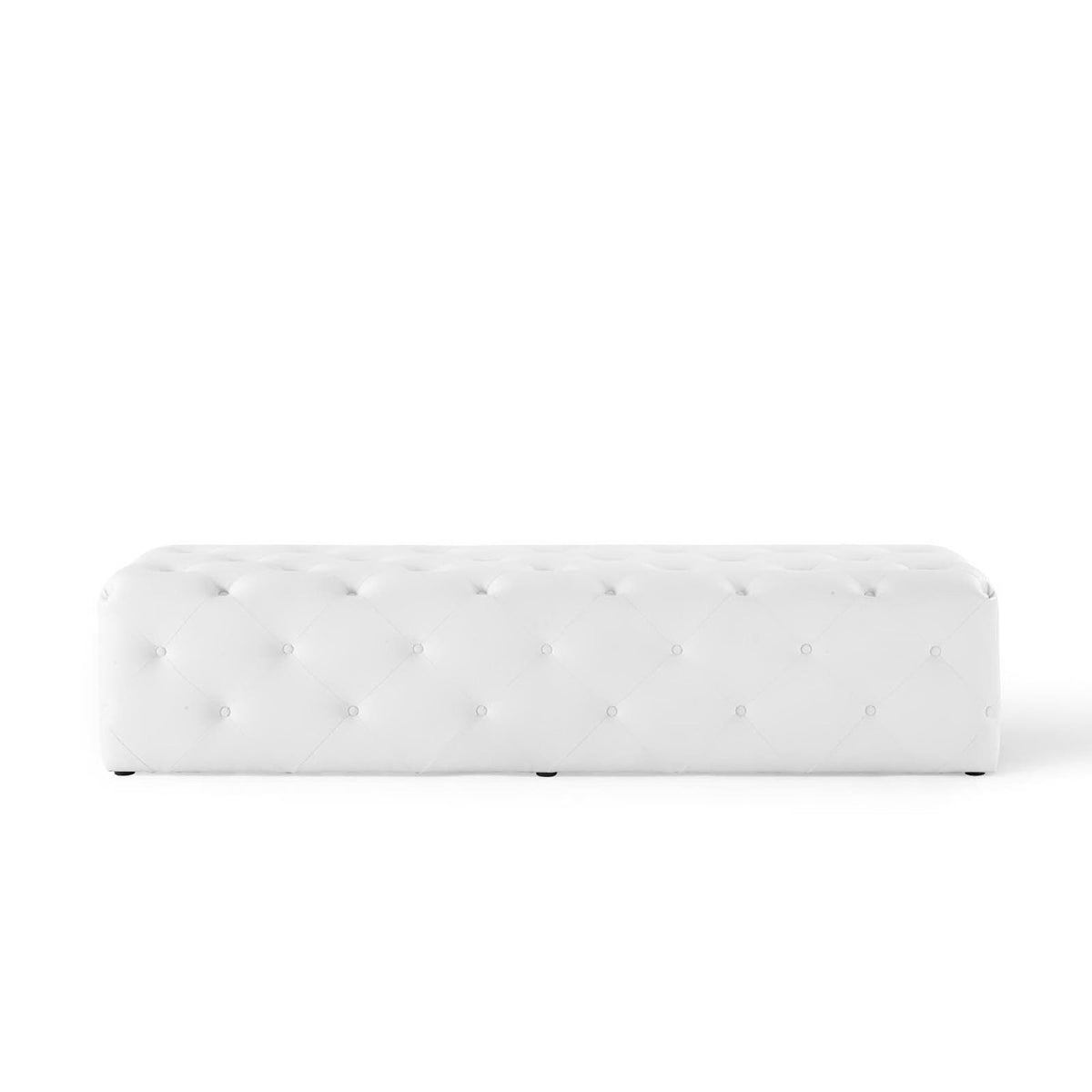 Amour Tufted Button Entryway Faux Leather Bench by Modway