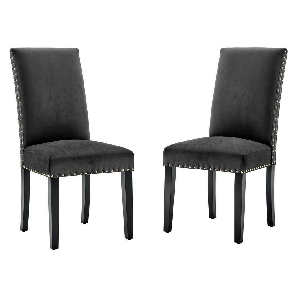 Parcel Performance Velvet Dining Side Chairs Set of 2 by Modway