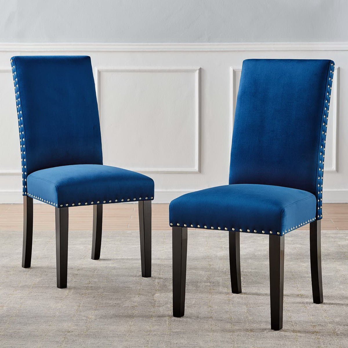 Parcel Performance Velvet Dining Side Chairs Set of 2 by Modway