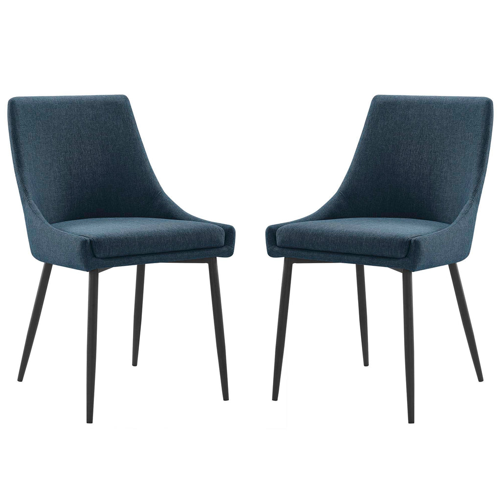 Viscount Upholstered Fabric Dining Chairs Set of 2 by Modway