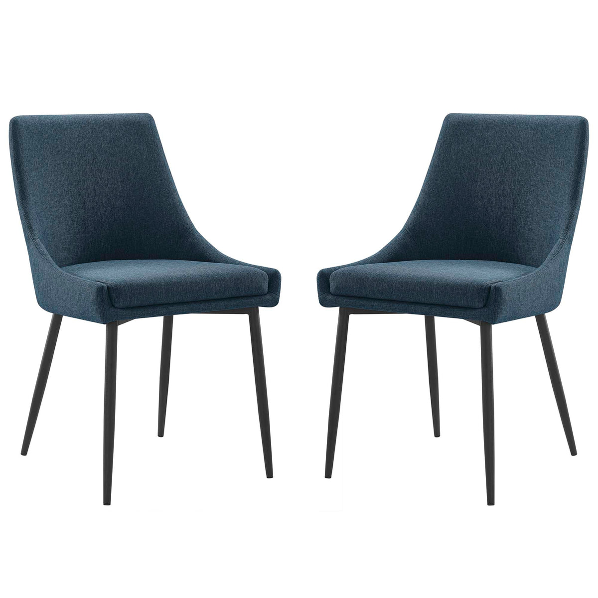 Viscount Upholstered Fabric Dining Chairs Set of 2 by Modway