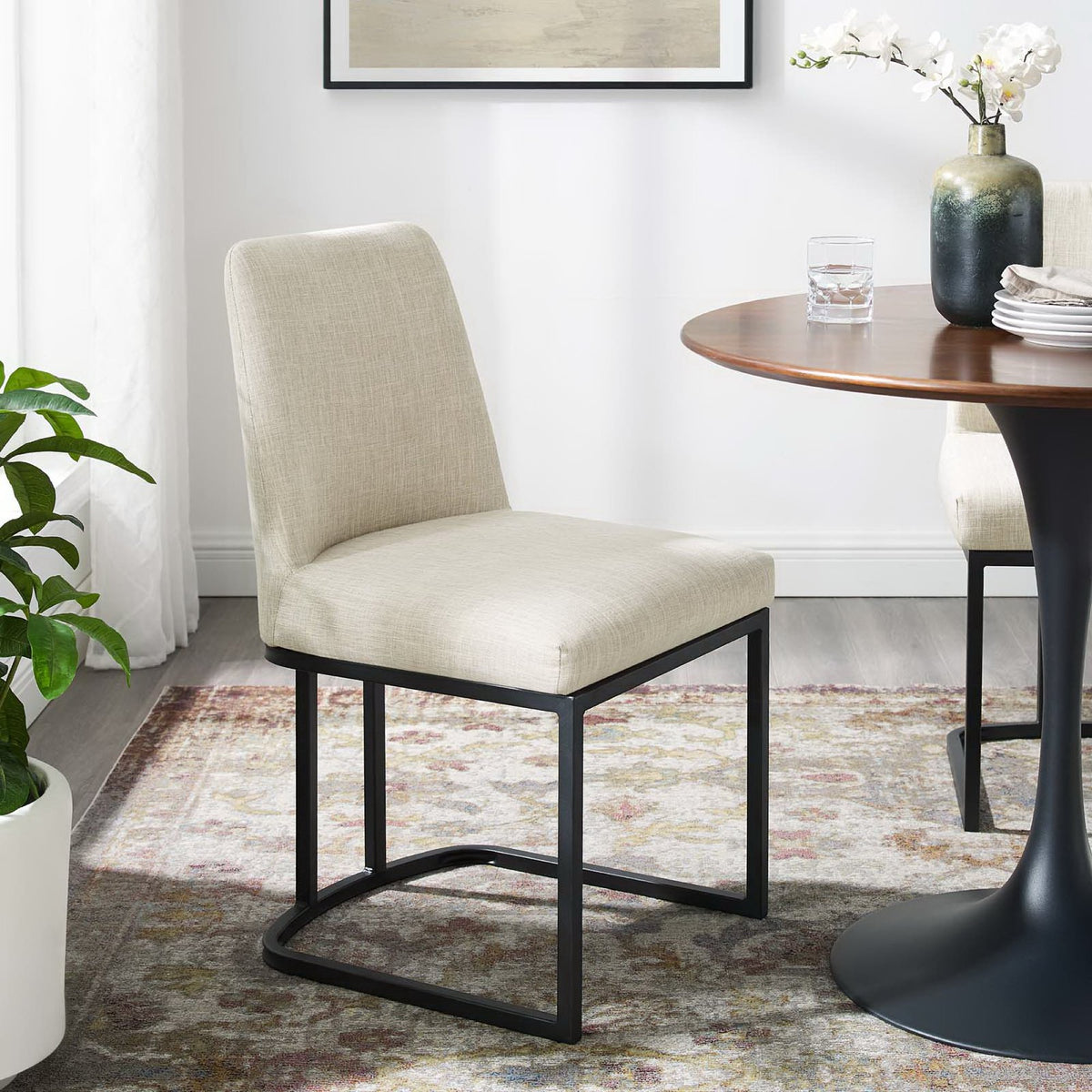 Amplify Sled Base Upholstered Fabric Dining Side Chair by Modway