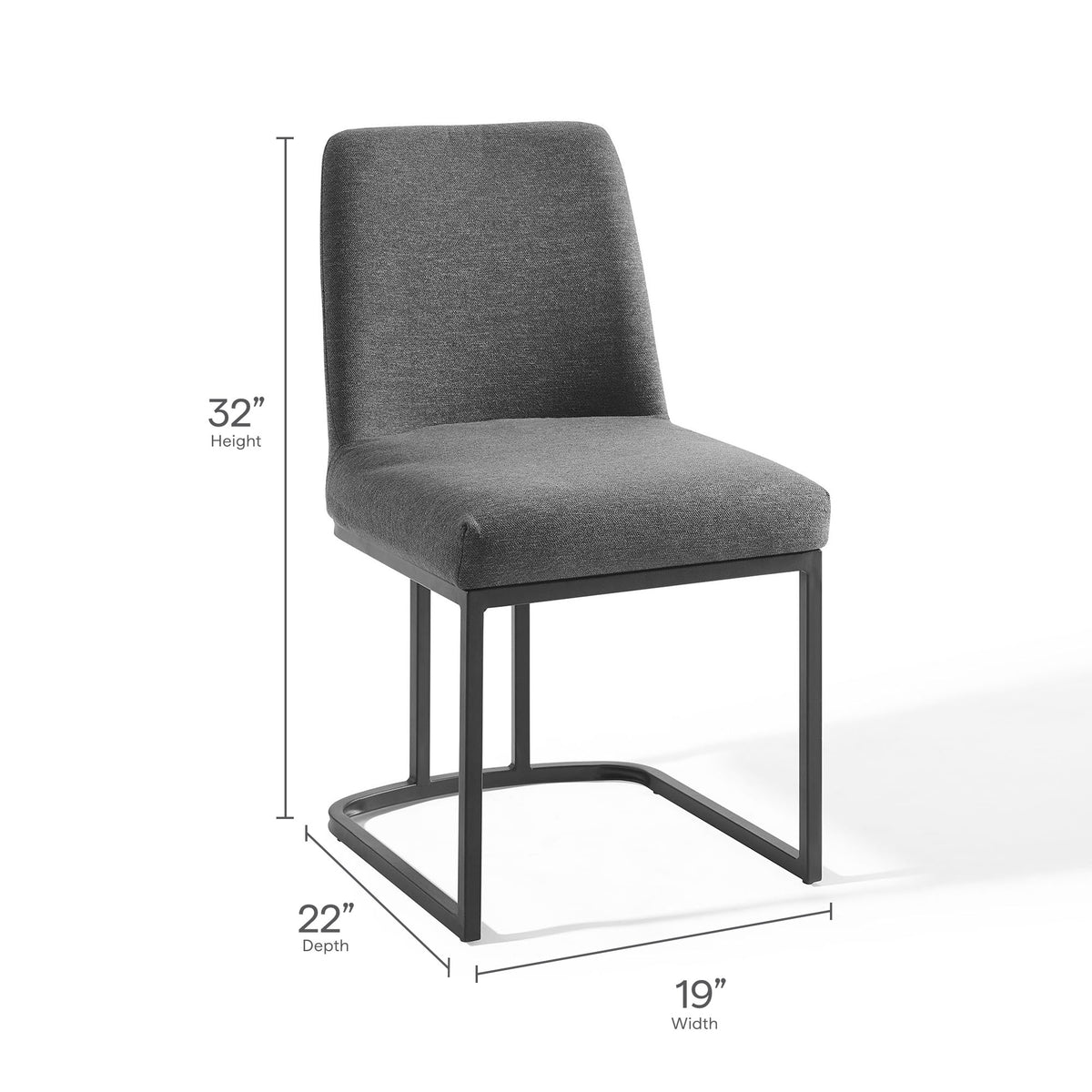 Amplify Sled Base Upholstered Fabric Dining Side Chair by Modway