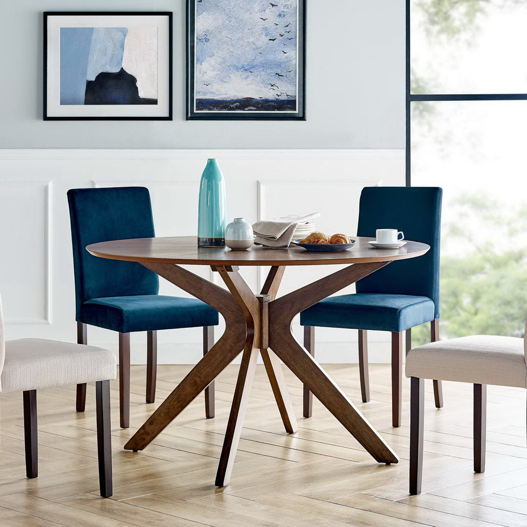 Crossroads 47" Round Wood Dining Table by Modway