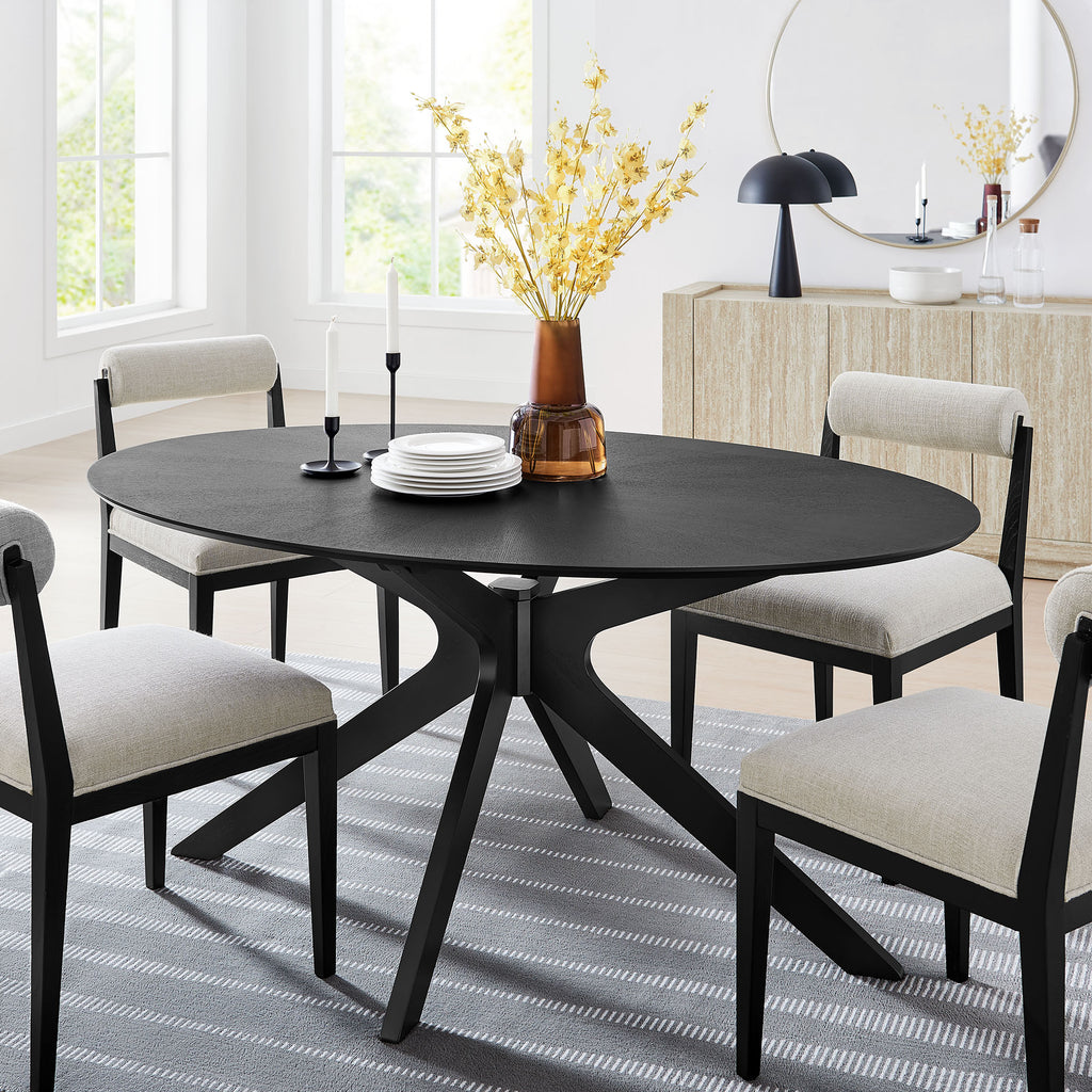 Crossroads Oval Wood Dining Table by Modway