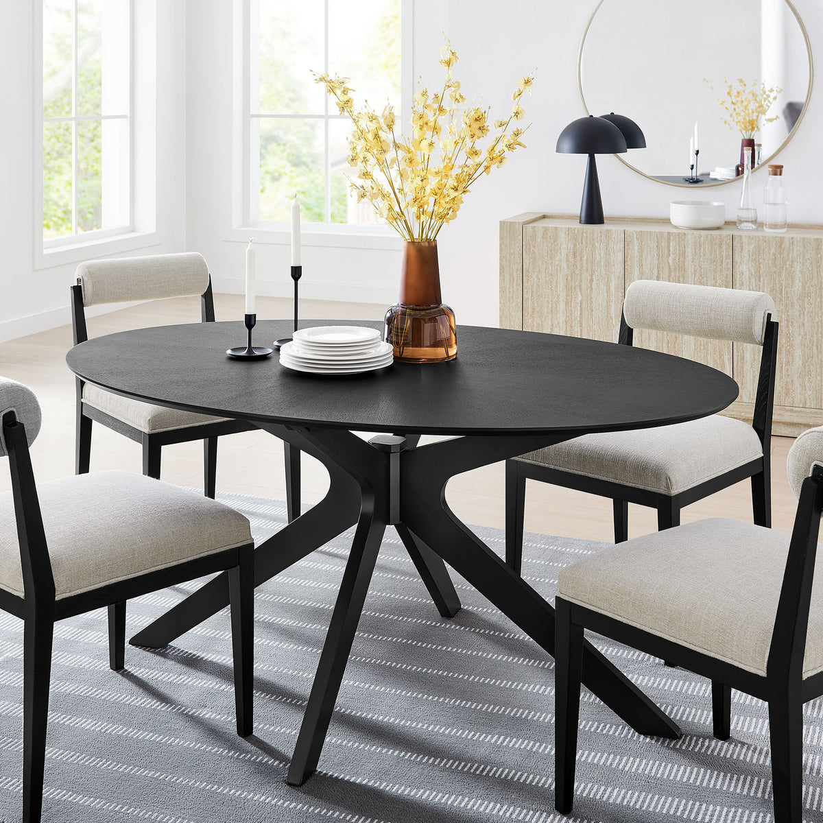 Crossroads Oval Wood Dining Table by Modway