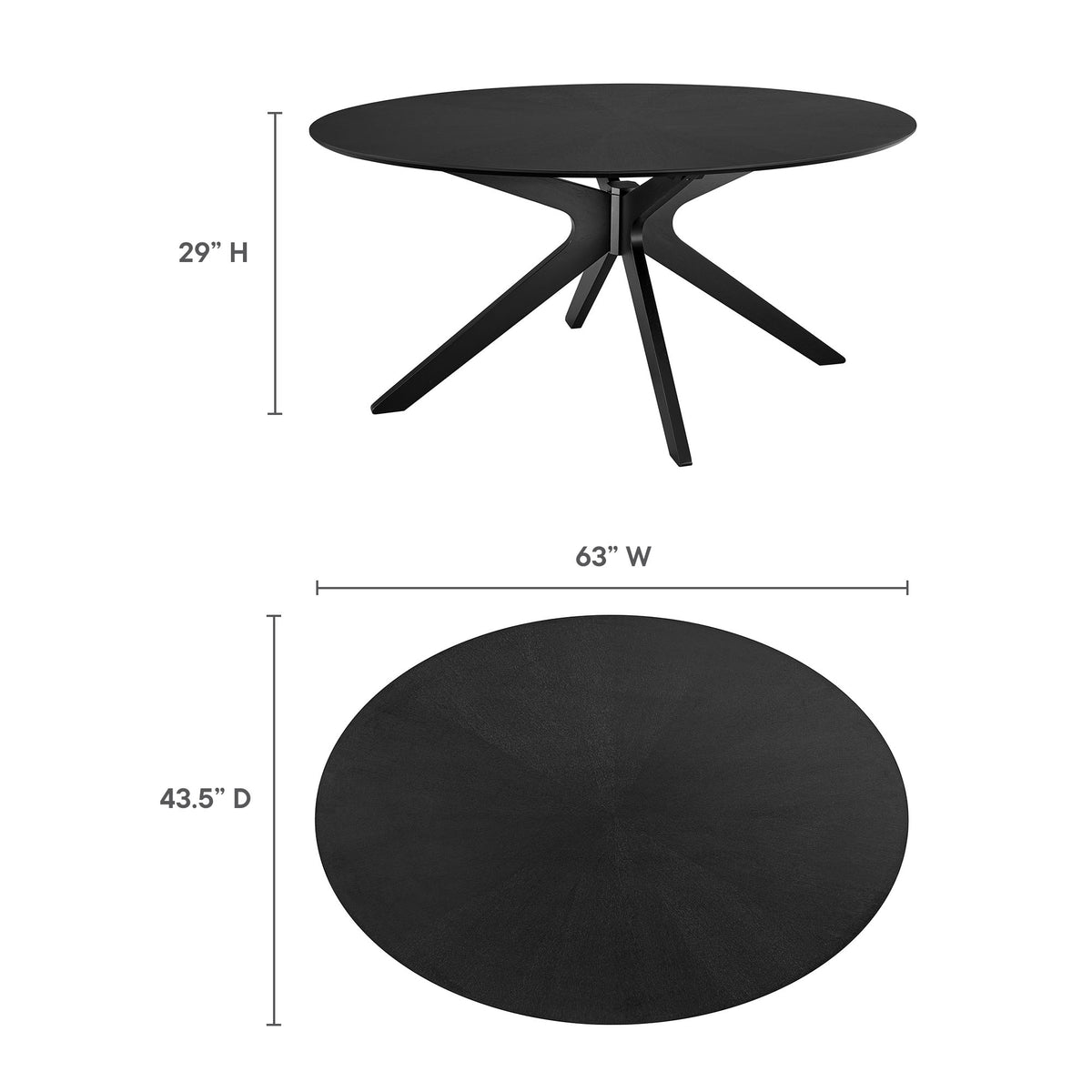 Crossroads Oval Wood Dining Table by Modway
