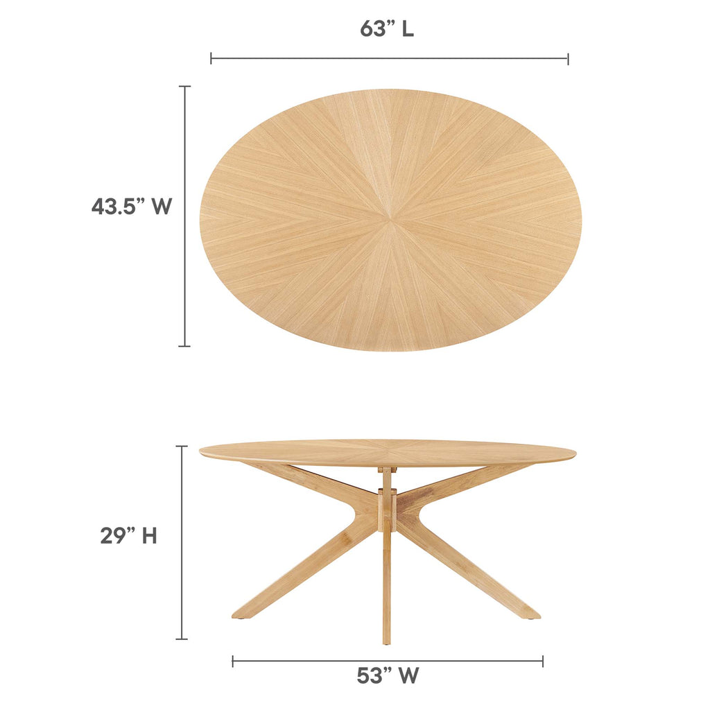 Crossroads Oval Wood Dining Table by Modway