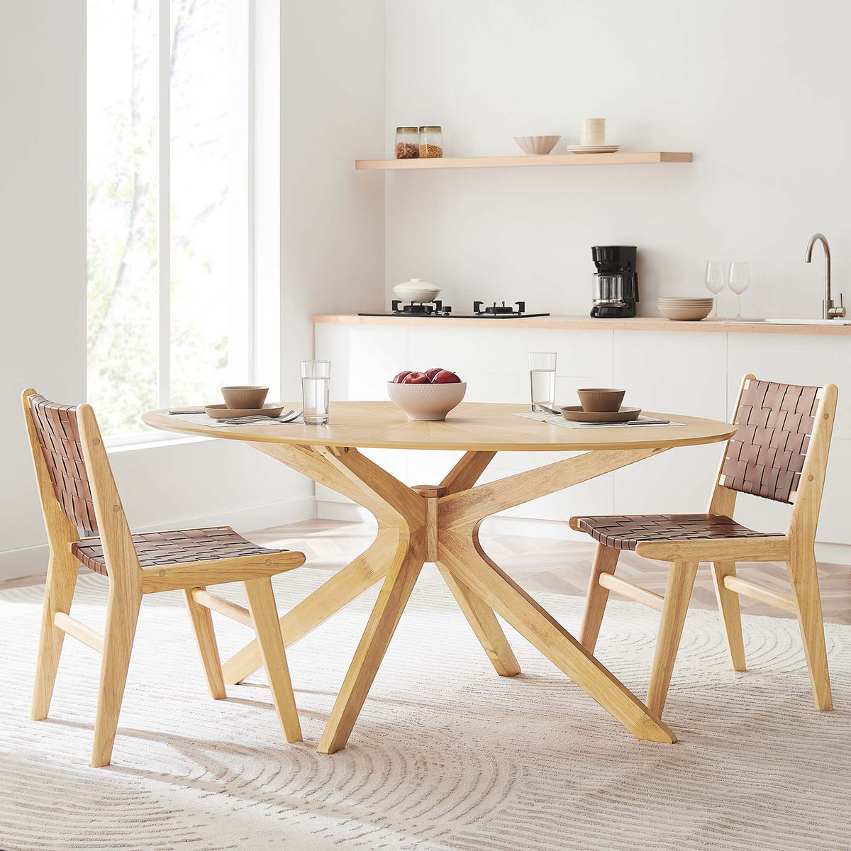 Crossroads Oval Wood Dining Table by Modway
