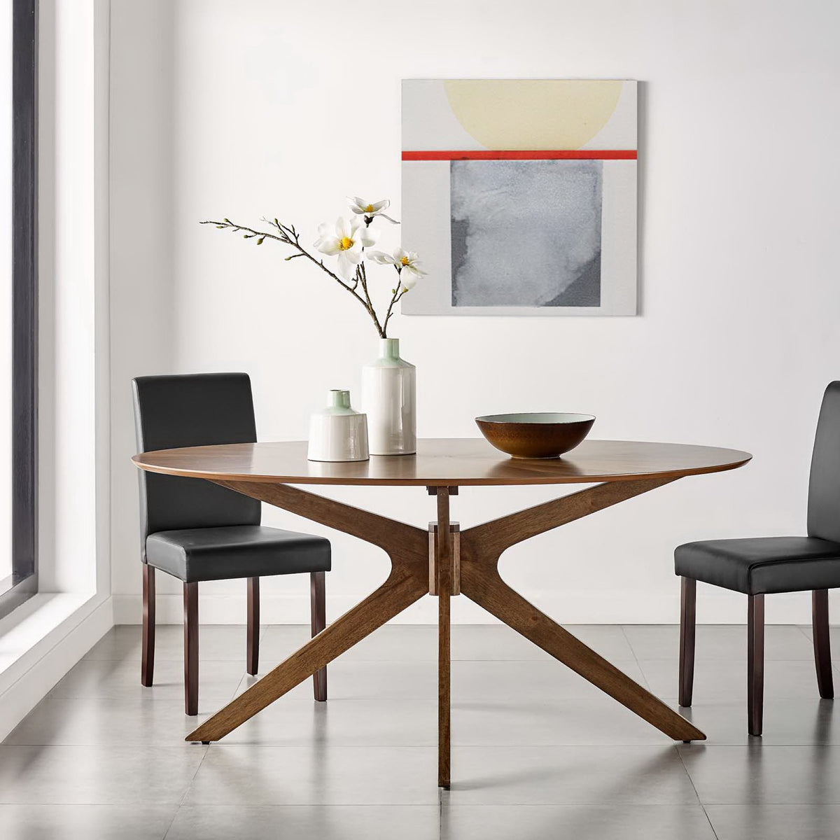 Crossroads Oval Wood Dining Table by Modway
