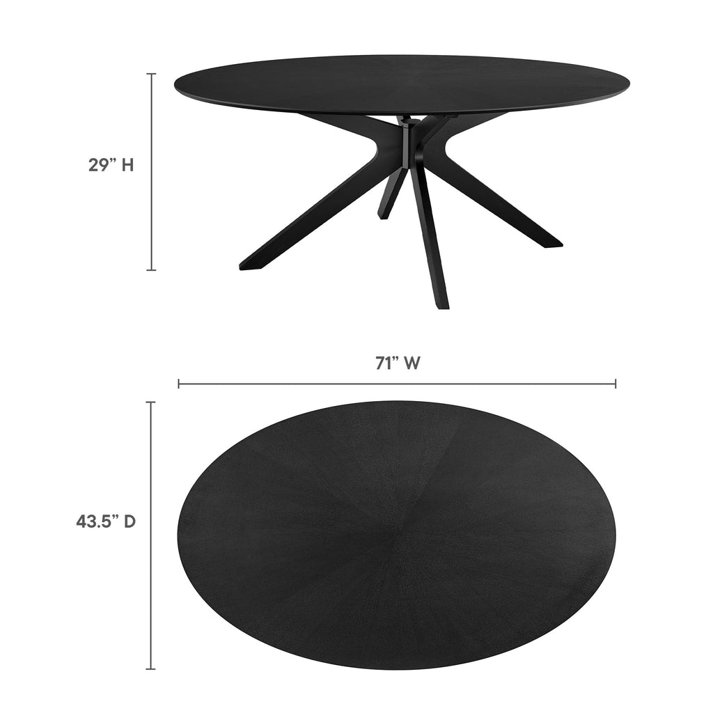 Crossroads Oval Wood Dining Table by Modway