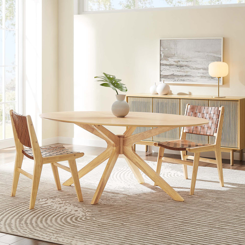 Crossroads Oval Wood Dining Table by Modway